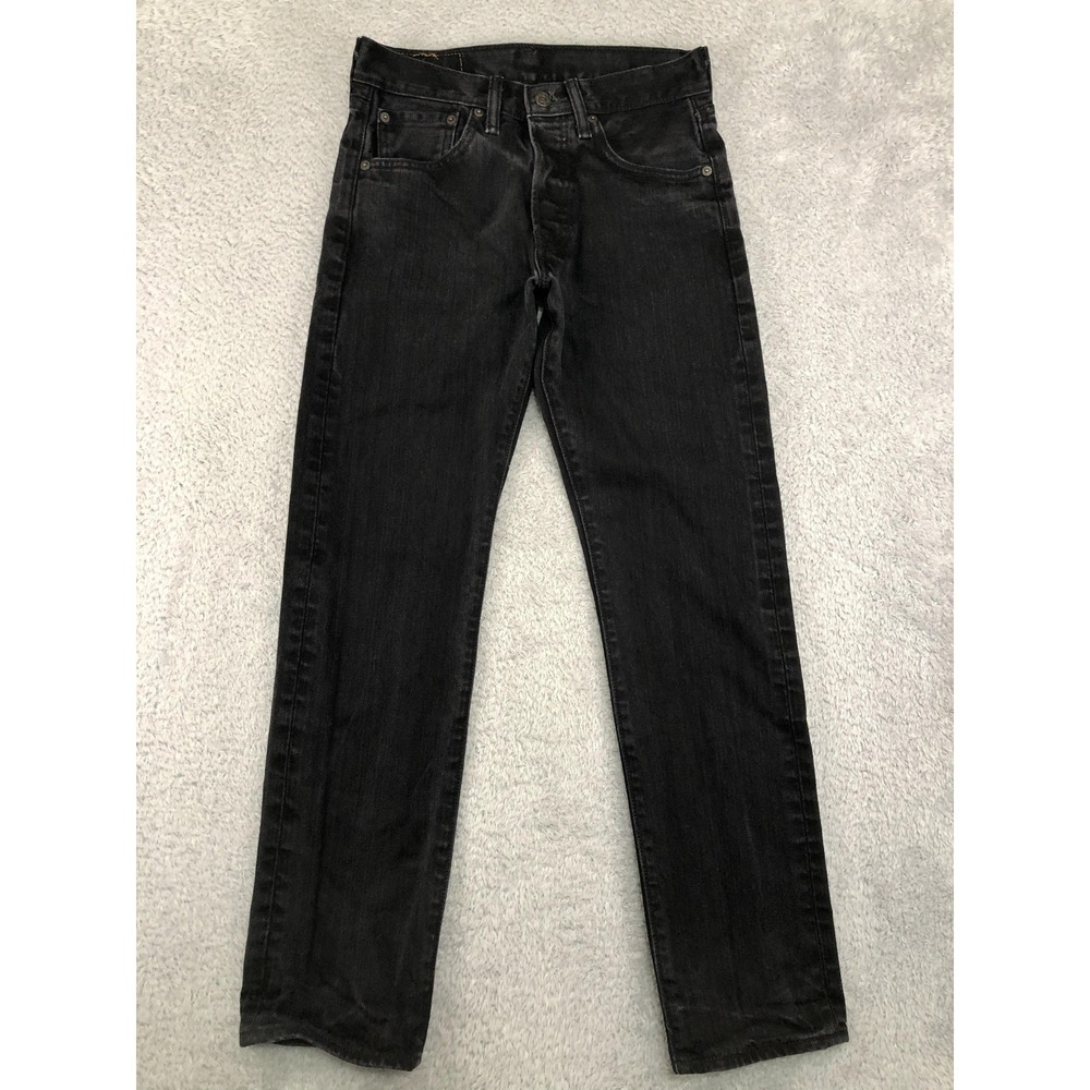 Levis 501 Jeans Mens Size 28x30 Black Original Fit Straight